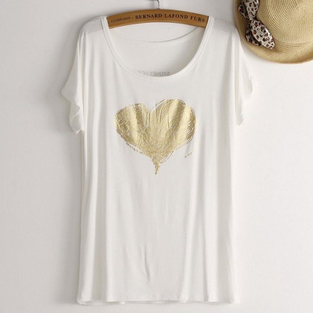 Gold print t-shirt